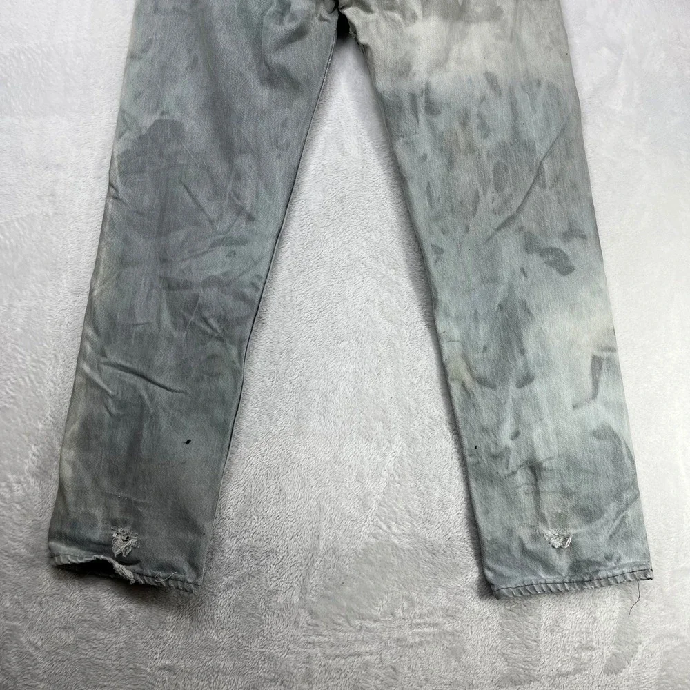 Levi's Straight‎ Jeans Men's Blue Denim Pockets Classic Button Fly 32X30 - Flaws